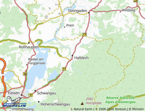 Mappa MICHELIN Halblech - ViaMichelin