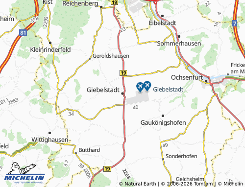 MICHELIN Giebelstadt map - ViaMichelin