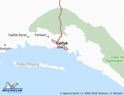 Mapa MICHELIN Fakfak - ViaMichelin