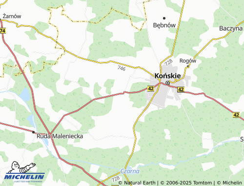 Carte MICHELIN Nowy Kazanów - ViaMichelin