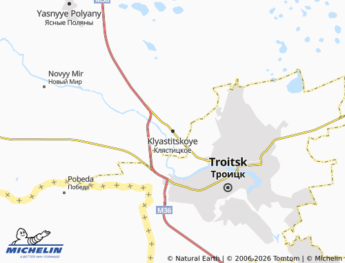 MICHELIN-Landkarte Klyastitskoye - ViaMichelin