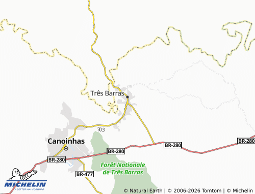 Mappa MICHELIN Três Barras - ViaMichelin