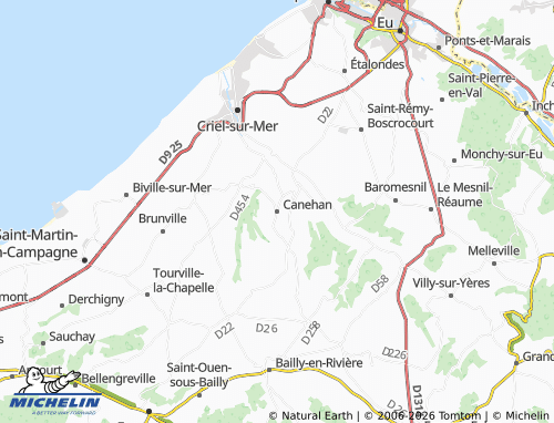 Mappa MICHELIN Canehan - ViaMichelin