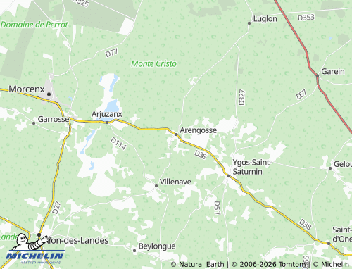 Carte MICHELIN Arengosse - ViaMichelin