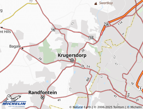 Kaart MICHELIN Krugersdorp North - ViaMichelin
