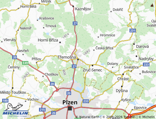 Mapa MICHELIN Třemošná - ViaMichelin