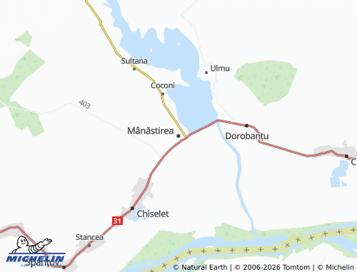 Mapa MICHELIN Mânăstirea - ViaMichelin