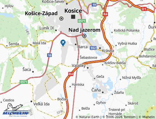 Mappa MICHELIN Šebastovce - ViaMichelin