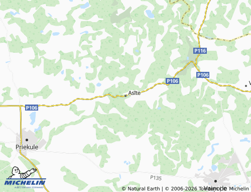 Mapa MICHELIN Asīte - ViaMichelin