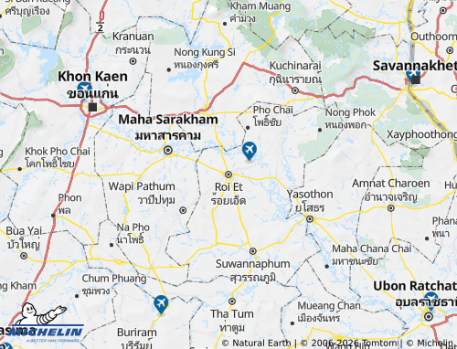 Kaart MICHELIN Changwat Roi Et - ViaMichelin