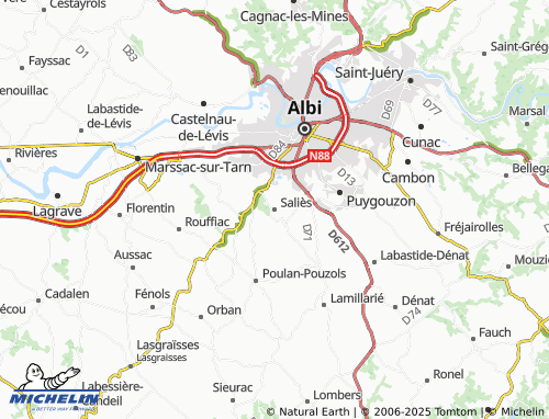 MICHELIN Saliès map - ViaMichelin