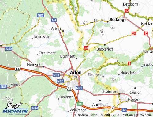 MICHELIN Bonnert map - ViaMichelin