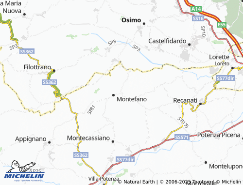 Mappa MICHELIN Montefiore - ViaMichelin
