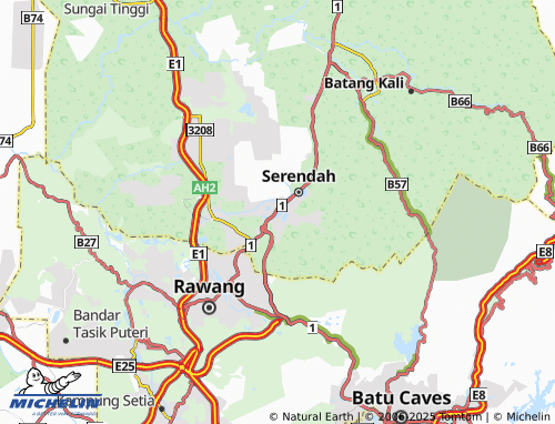 Carte MICHELIN Pekan Serendah - ViaMichelin
