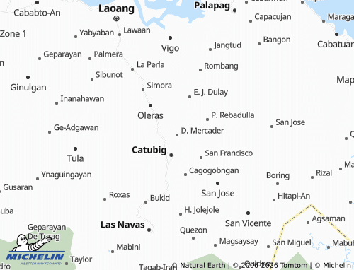 MICHELIN Bongog map - ViaMichelin