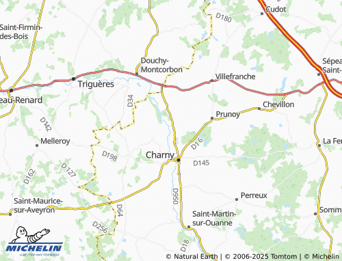MICHELIN La Mothe aux Aulnaies map - ViaMichelin