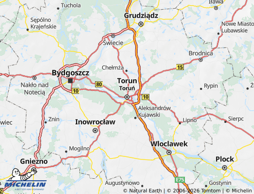 MICHELIN Torun map - ViaMichelin