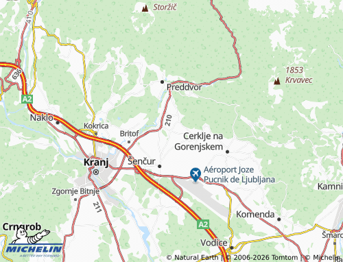 Kaart MICHELIN Luže - ViaMichelin
