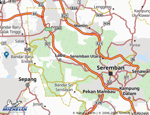 MICHELIN Kampung Kering map - ViaMichelin