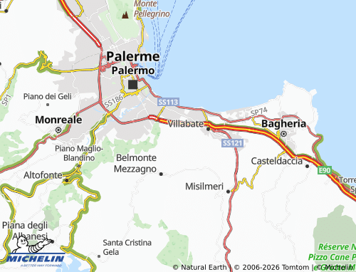 MICHELIN Ciaculli map - ViaMichelin