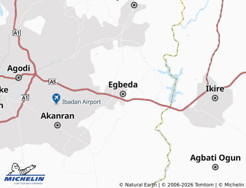 MICHELIN-Landkarte Egbeda - ViaMichelin