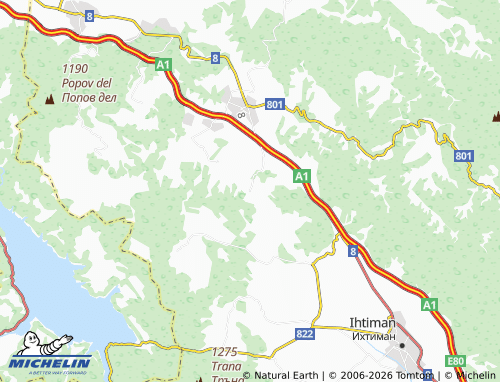 Mappa MICHELIN Paunovo - ViaMichelin