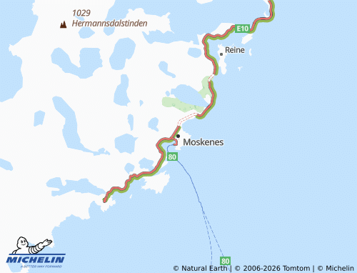 MICHELIN-Landkarte Moskenes - ViaMichelin