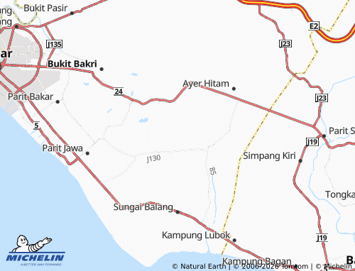 MICHELIN Parit Mislam map - ViaMichelin
