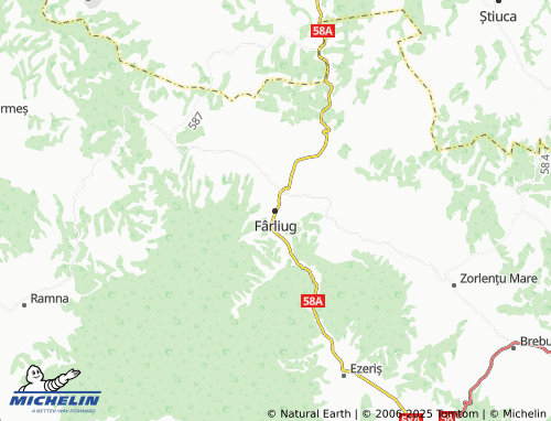 MICHELIN Fârliug map - ViaMichelin