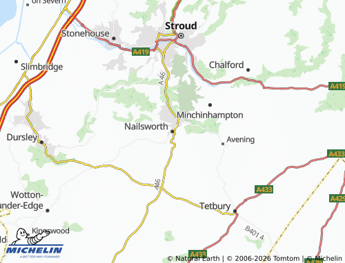 MICHELIN Nailsworth map - ViaMichelin