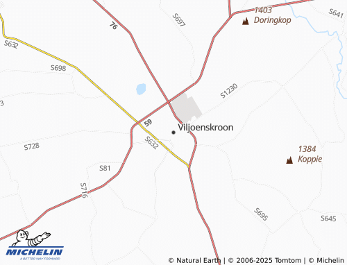 Carte MICHELIN Viljoenskroon - ViaMichelin