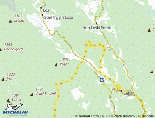 Carte MICHELIN Babno Polje - ViaMichelin