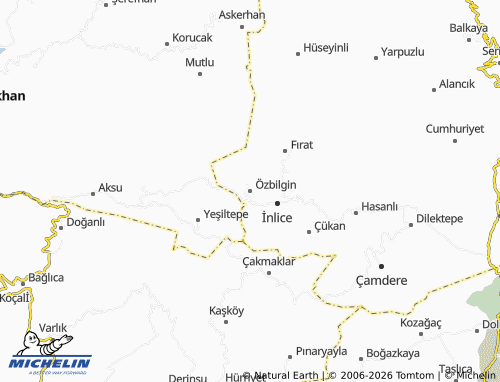 MICHELIN Özbilgin map - ViaMichelin