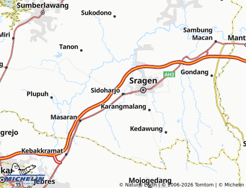 MICHELIN-Landkarte Sidoharjo - ViaMichelin