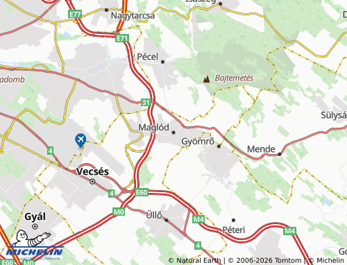Mapa MICHELIN Maglód - ViaMichelin