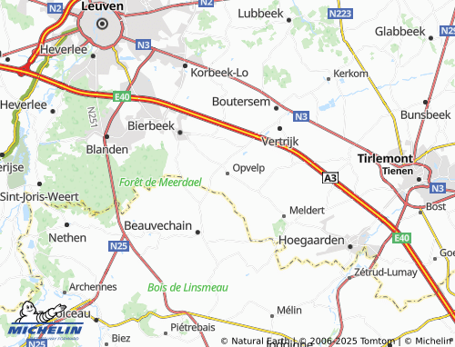 MICHELIN Opvelp map - ViaMichelin