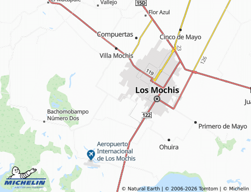 MICHELIN Ejido Benito Juárez map - ViaMichelin