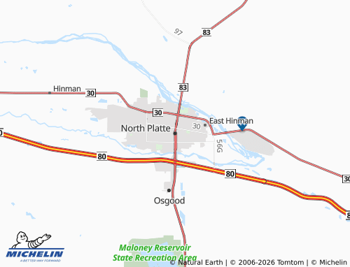 Mappa MICHELIN North Platte - ViaMichelin