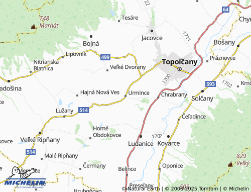 MICHELIN Urmince map - ViaMichelin