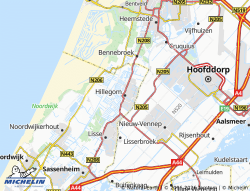 Mapa MICHELIN Hillegom - ViaMichelin