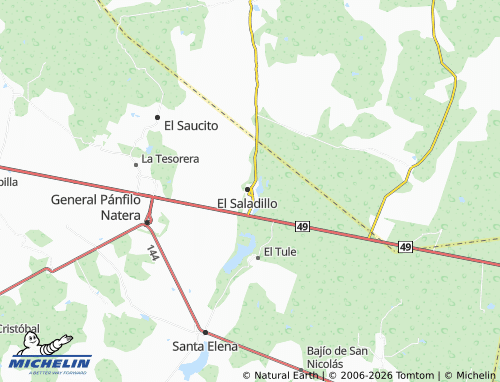 Mappa MICHELIN San José El Saladillo - ViaMichelin