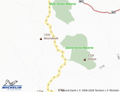 MICHELIN Ntendele map - ViaMichelin