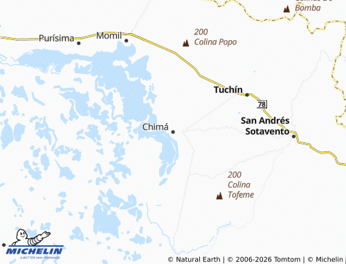 MICHELIN Chimá map - ViaMichelin