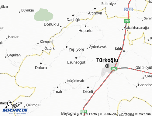 MICHELIN Uzunsöğüt map - ViaMichelin