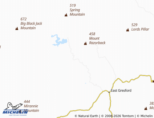 Mapa MICHELIN Mount Rivers - ViaMichelin
