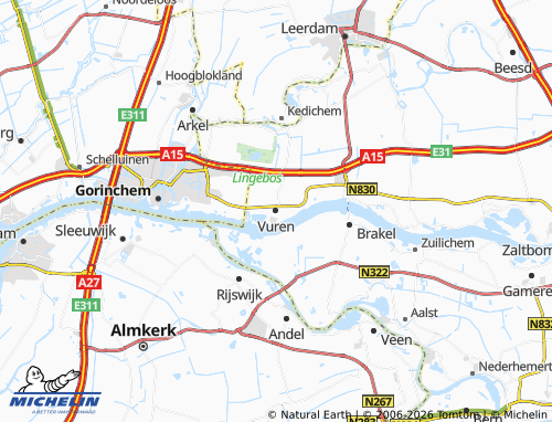 Carte MICHELIN Vuren - ViaMichelin