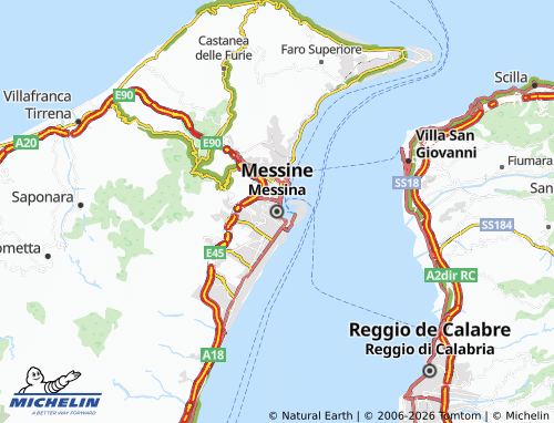 MICHELIN Messina map - ViaMichelin