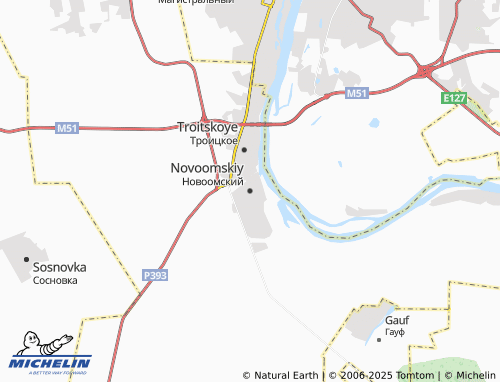 MICHELIN Novoomskiy map - ViaMichelin