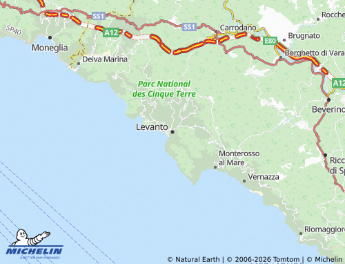 MICHELIN Levanto map - ViaMichelin