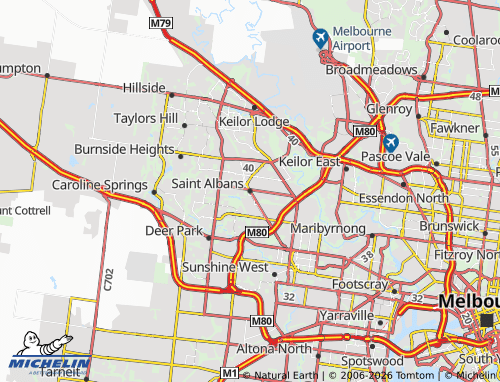 Mapa MICHELIN Saint Albans - ViaMichelin